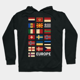 Europe Country Flags Set Hoodie